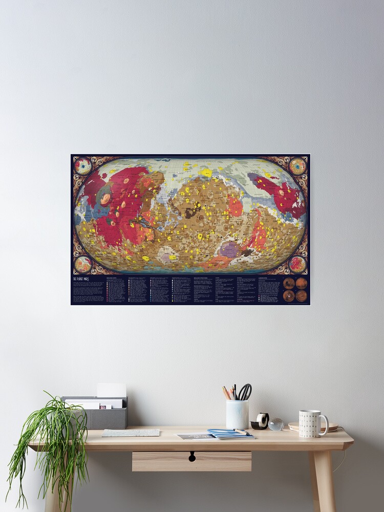 Thumbnail 2 of 3, Poster, Geology of Mars designed and sold by EleanorLutz.