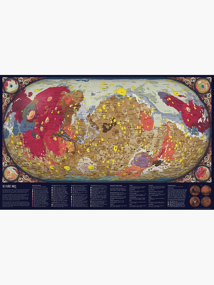 Thumbnail 3 of 3, Poster, Geology of Mars designed and sold by EleanorLutz.