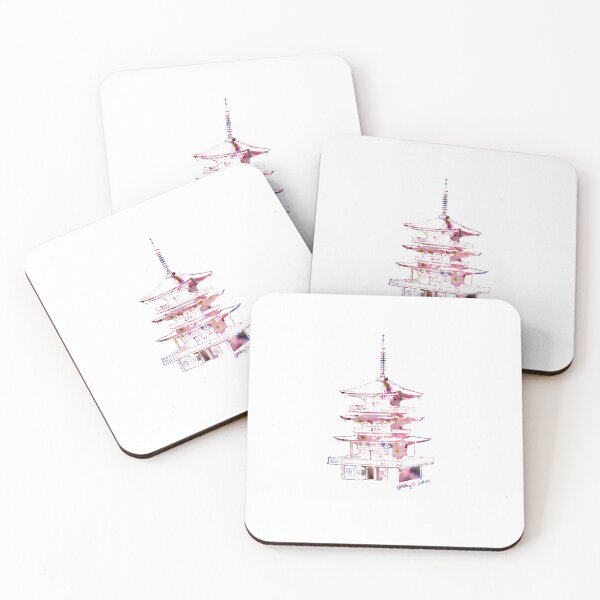 Item preview, Japanese Pagoda Cherry Blossum designed and sold by Sourbraaten.