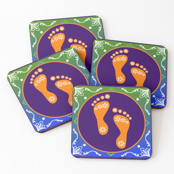 Item preview, Diwali Rangoli With Beautiful Footprint designed and sold by Oirabot.