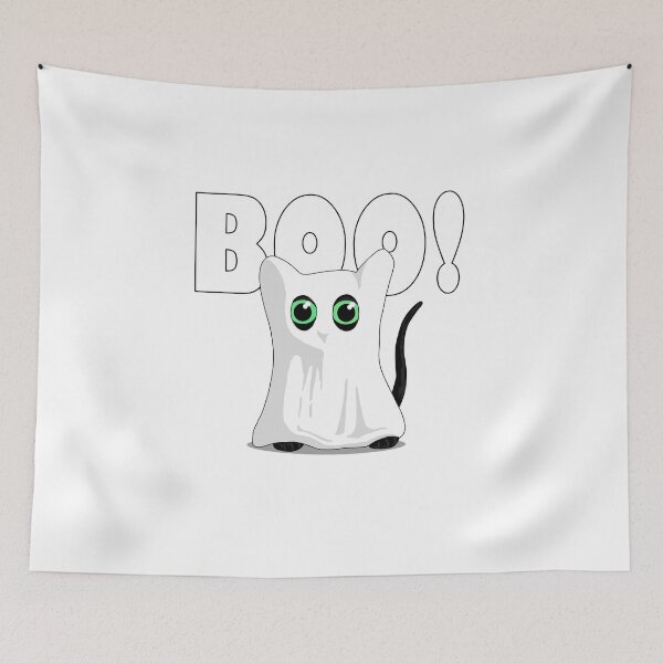 Item preview, Scaredy Cat Ghost designed and sold by Sourbraaten.