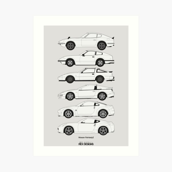 Nissan Fairlady Z History Art Print