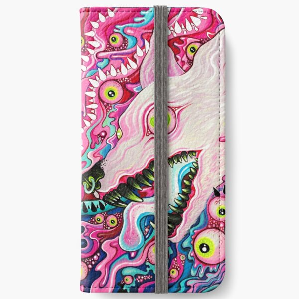 Glitterwolf Acrylic Painting iPhone Wallet