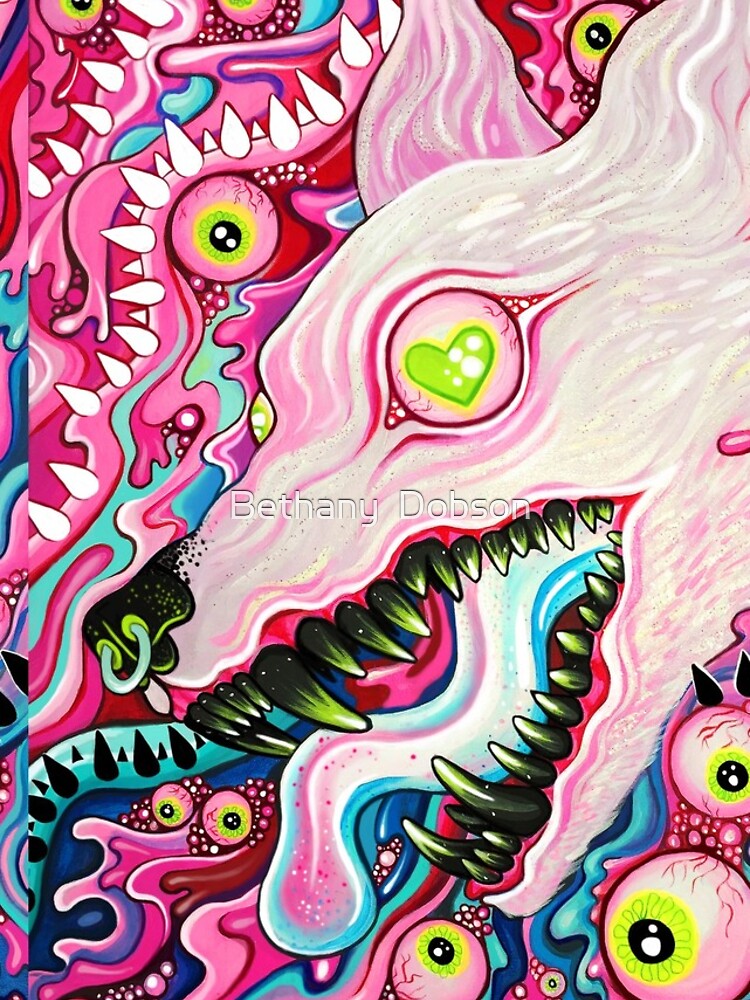 Glitterwolf Acrylic Painting by cloudsover31