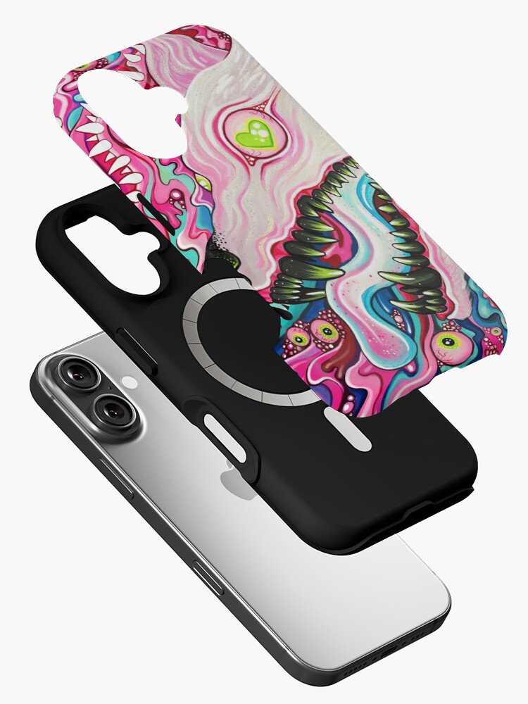 Thumbnail 2 of 4, iPhone Case, Glitterwolf Acrylic Painting designed and sold by cloudsover31.