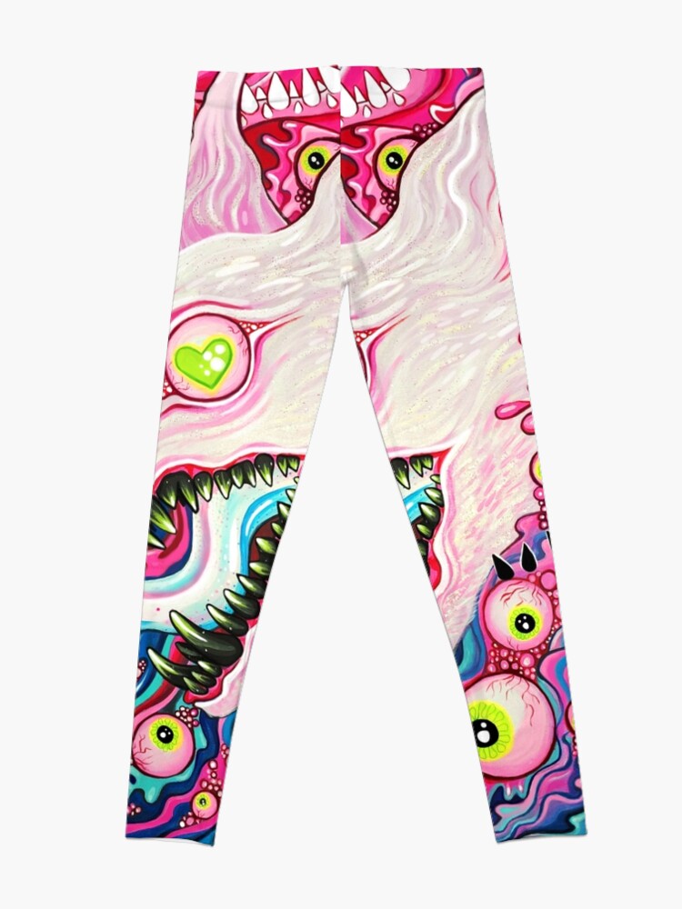 Alternate view of Glitterwolf Acrylic Painting Leggings