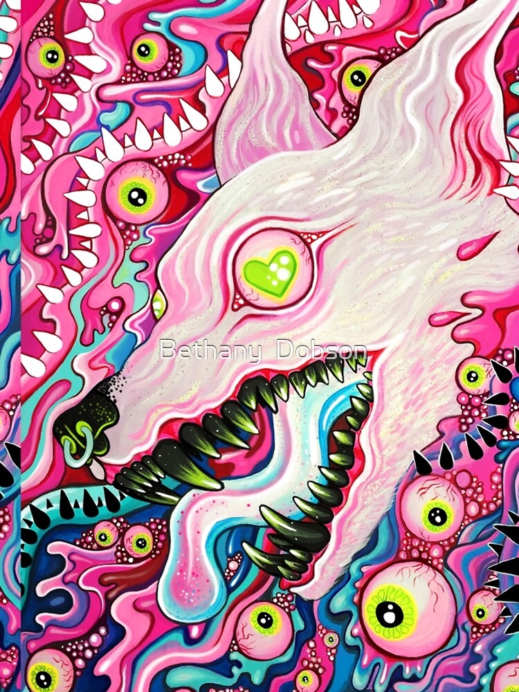 Glitterwolf Acrylic Painting by cloudsover31