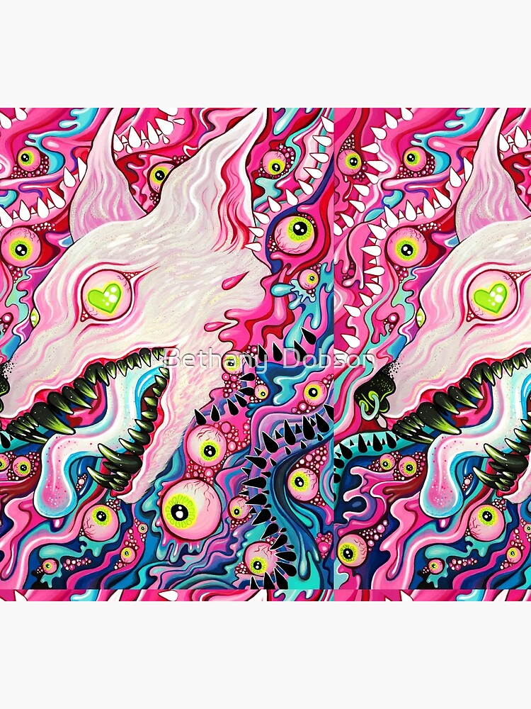Glitterwolf Acrylic Painting by cloudsover31