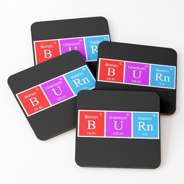 Item preview, BURN Chemistry Elements Boron Uranium Radon designed and sold by LifeAndLoveTees.