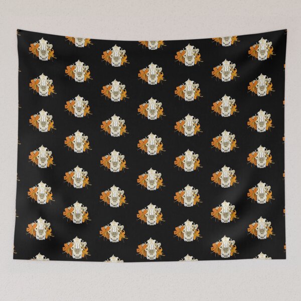 Item preview, Tiger Skull With Tigerlilys designed and sold by TinkerandBone.