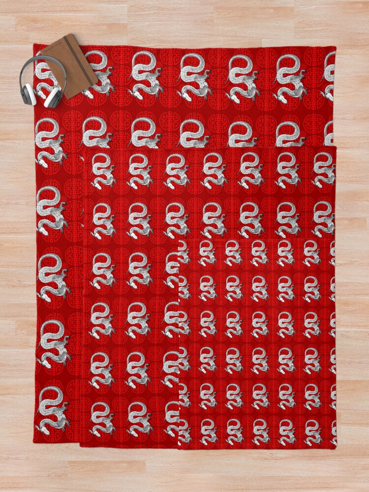 "Red Chinese Dragon" Throw Blanket for Sale by TinkerandBone Redbubble