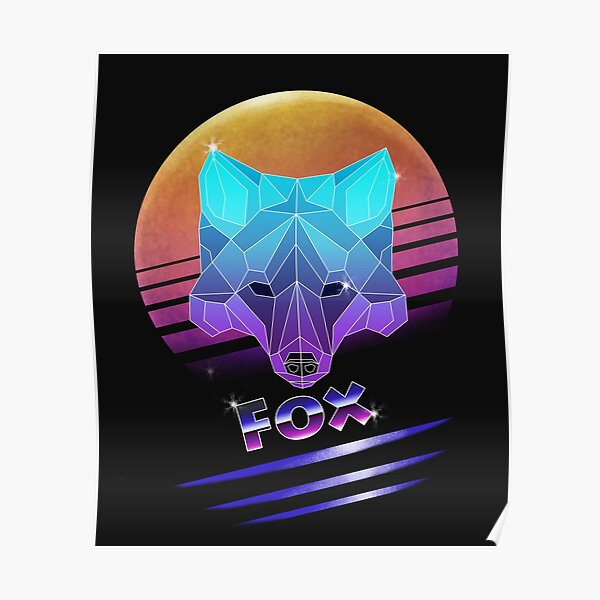 80s Retro Fox Poster