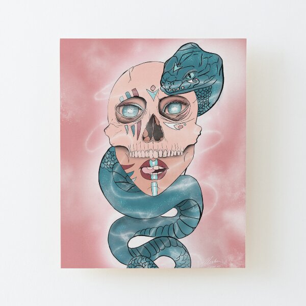 Snake bone Wood Mounted Print