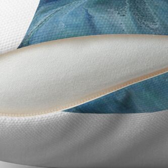 Alternate view of Wave Over Sandbank: fluid acrylic pour painting Floor Pillow