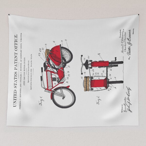 Artikelvorschau, Motorrad Sidecar Patent 1912 entworfen und verkauft von FinlayMcNevin.