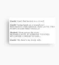 Castle and Beckett - How to find Beckett Metal Print