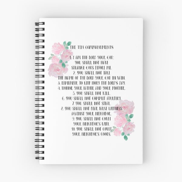 Item preview, The Ten Commandments, Watercolour flowers, watercolor flowers designed and sold by Lupappdesigns.