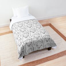 Cat Middle Finger Design Comforter