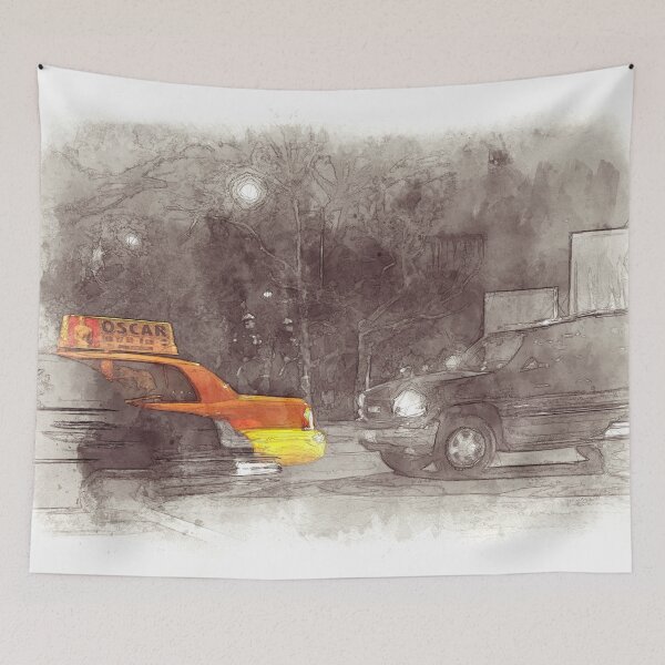 Item preview, NYC Yellow Cabs Movie - SKETCH designed and sold by Art-Frankenberg.