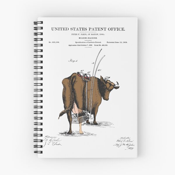 Item preview, Milking Machine Patent designed and sold by FinlayMcNevin.