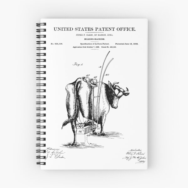 Item preview, Milking Machine Patent - Black designed and sold by FinlayMcNevin.