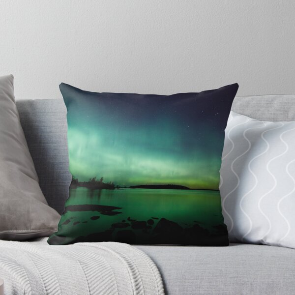 Item preview, Beautiful northern lights over lake designed and sold by Juhku.