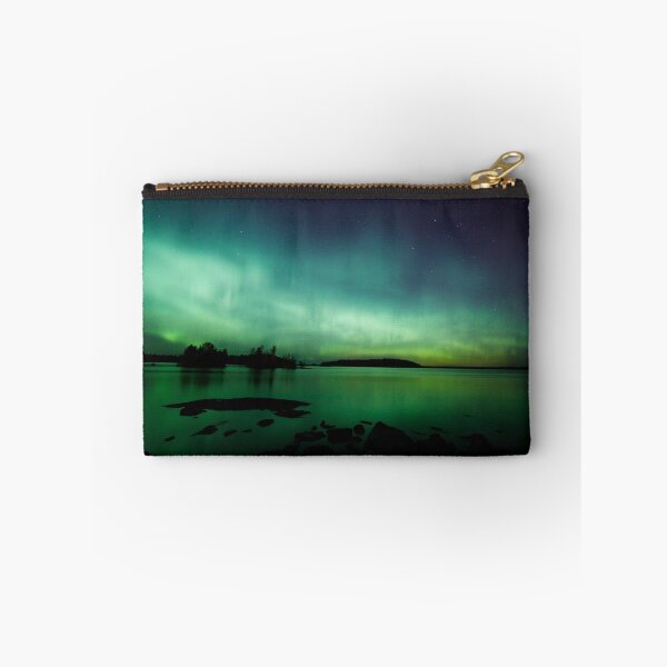 Item preview, Beautiful northern lights over lake designed and sold by Juhku.