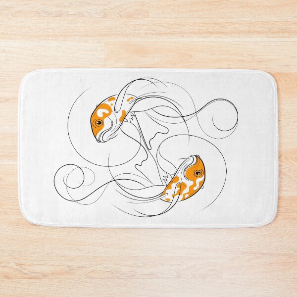 Item preview, Dancing Koi Fish Yin Yang Line Drawing designed and sold by Adam Regester.