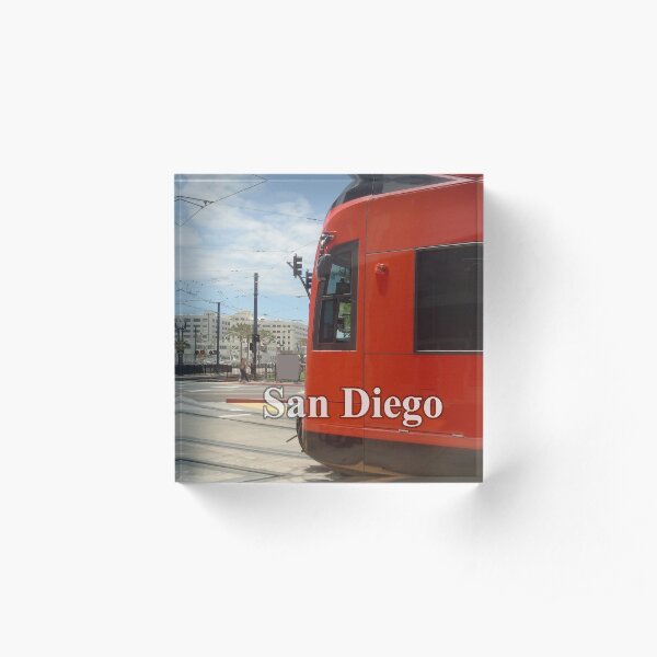 San Diego Red Mover Acrylic Block