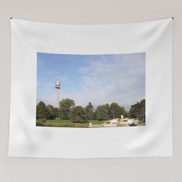 Item preview, Tv tower Donauturm and fountain in Donau Park Vienna Austria designed and sold by goceris.