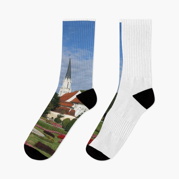 Item preview, beautiful garden and church in Vienna Austria  designed and sold by goceris.