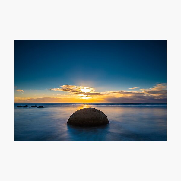 Moeraki Boulders Beach Photographic Print