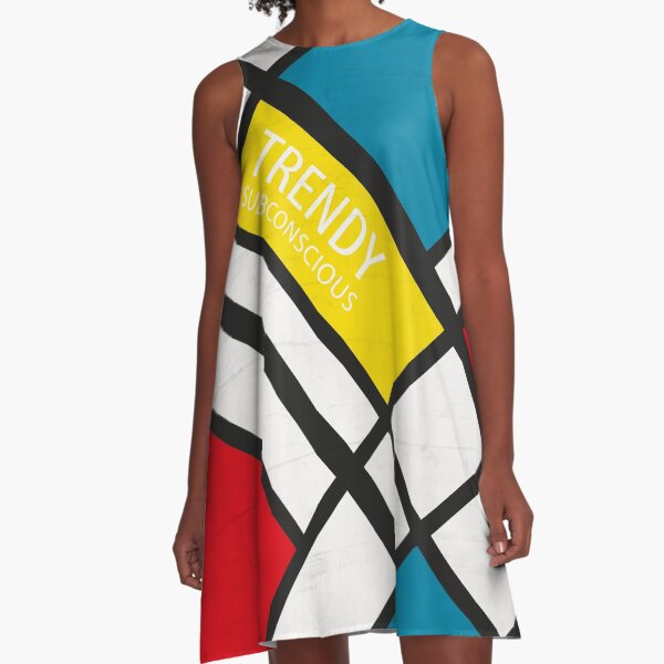 Mondrian De Stijl Modern Art A-Line Dress