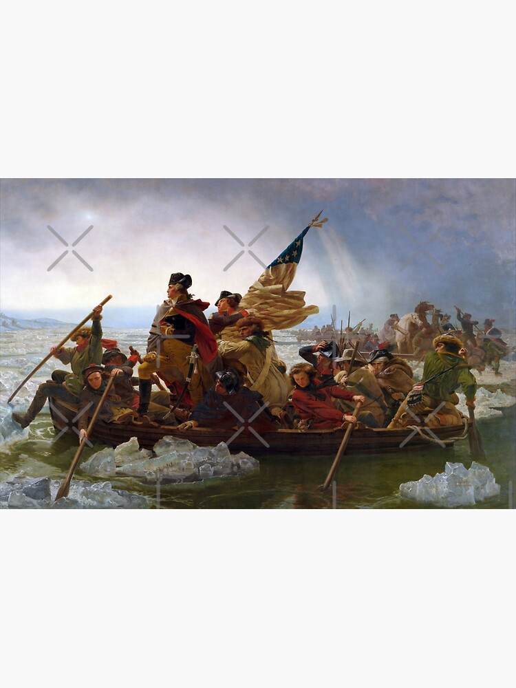 Washington Crossing the Delaware River With round high quality matting.