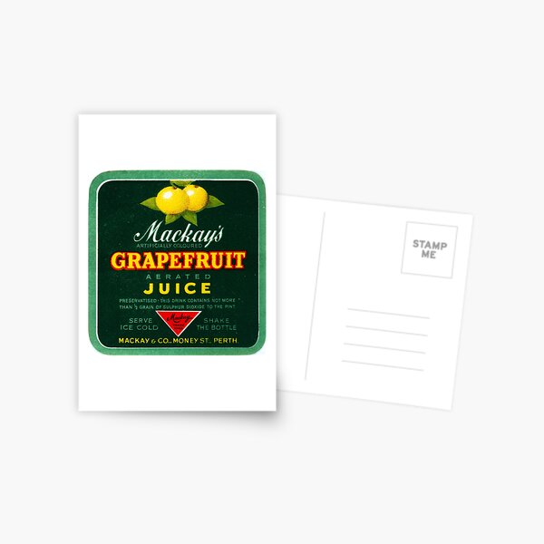 Mackay's Grapefruit Aerated Juice State Library of Western Australia Postcard
