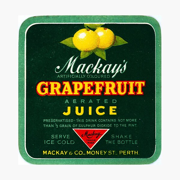 Mackay's Grapefruit Aerated Juice State Library of Western Australia Photographic Print