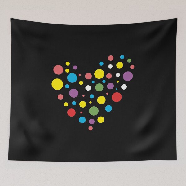 Item preview, Big Polka Dot Heart made with colorful dots designed and sold by alenaz.