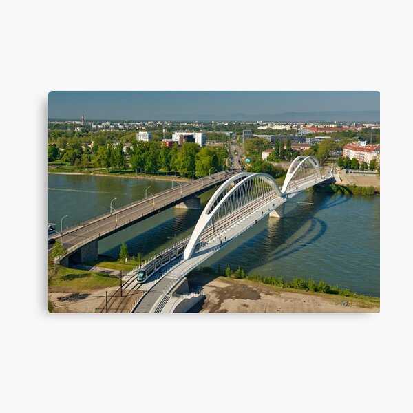 Ponts sur le Rhin à Strasbourg Impression sur toile