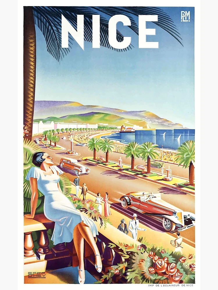 Affiche 50x70 - Cannes Nice Monaco - PLM