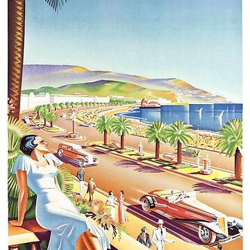 Artwork thumbnail, 1935 Nice France Travel Poster by retrographics