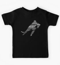 Typographic Hockey Languages Kids Tee