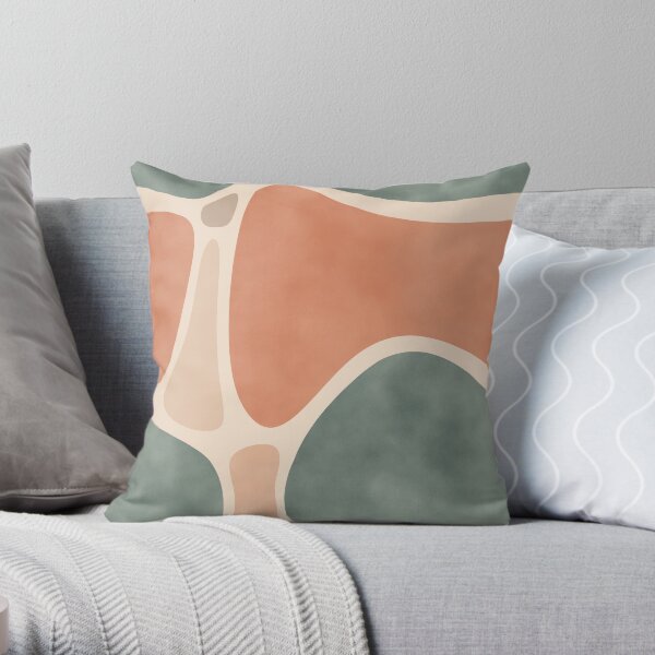 Earth Tones Shapes Throw Pillow