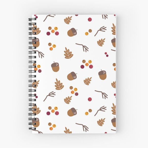 Artikelvorschau, Autumn Vibes Pattern: Eichel, Blatt, Stick, Vogelbeere entworfen und verkauft von Magda Hanak.