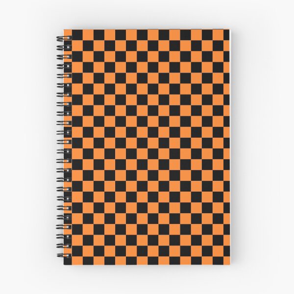 Item preview, Black + Orange Checkers designed and sold by Madison Seide.