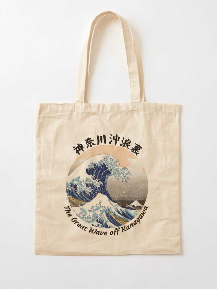 Okinawa Great Wave Kanagawa Ocean Painting Japanese Gift Tote Bag