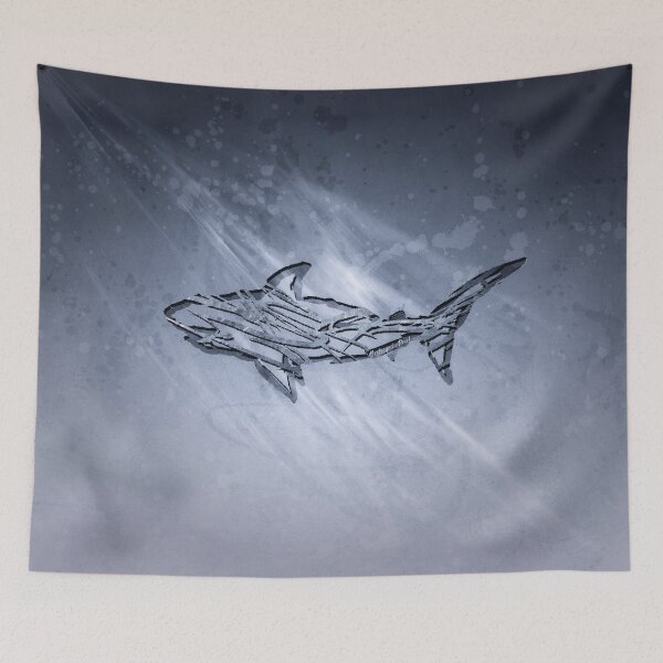 Item preview, Shark Abstract designed and sold by Destroyed-Pixel.
