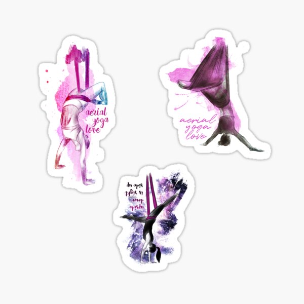 flying colors 1 // aerial yoga sticker sheet Sticker