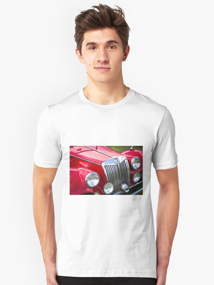 Alternate view of Red MGA Vintage Classic Sports Car Slim Fit T-Shirt