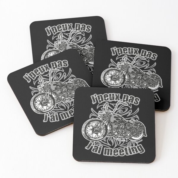 J'peux pas j'ai meeting !!! Dessous de verre (lot de 4)