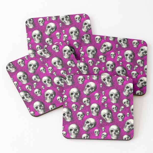 Item preview, Skulls With Gold Teeth On Floral Background designed and sold by grinningskull.